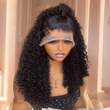 Kinky Curly Short Bob Cut 13X4 HD Lace Frontal Human Hair Wig for Women Prepluck Hairline Bleached Knots Glueless Wigs