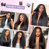 Kinky Straight 13X4 Lace Front Wig Glueless Yaki Straight HD Lace Frontal Wig Vietnamese Raw Curly Human Hair Wigs 5x5 HD Closure Waer And Go Glueless Wigs 250% Density On Clearance Sale