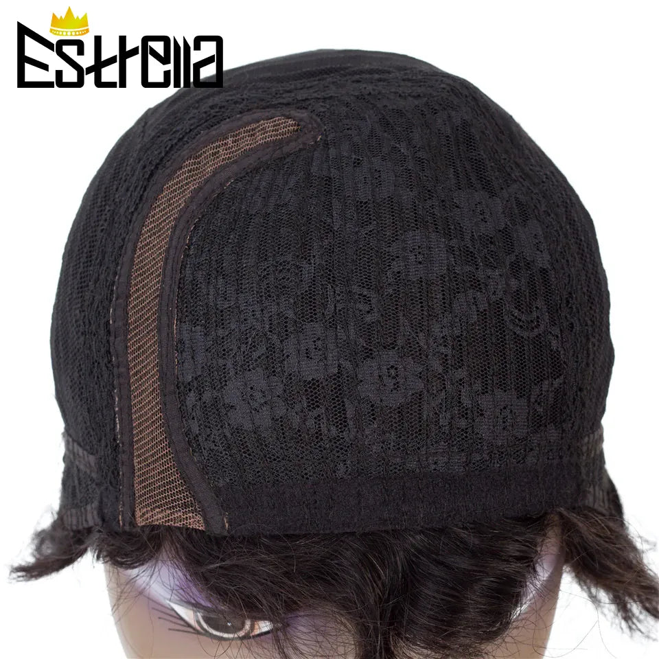 Kinky straight Human Hair Lace Frontal Wig Brazilian Side Part Lace Front Human Hair Wigs For Women Human Hair Natural Color