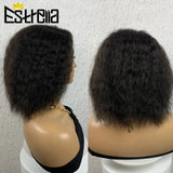 Kinky straight Human Hair Lace Frontal Wig Brazilian Side Part Lace Front Human Hair Wigs For Women Human Hair Natural Color