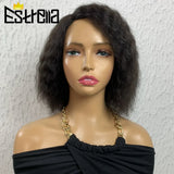 Kinky straight Human Hair Lace Frontal Wig Brazilian Side Part Lace Front Human Hair Wigs For Women Human Hair Natural Color
