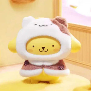 Kuromi Little Cape Series Blind Box Flocked Keychain, Face-Changing Collectible Bag Charm
