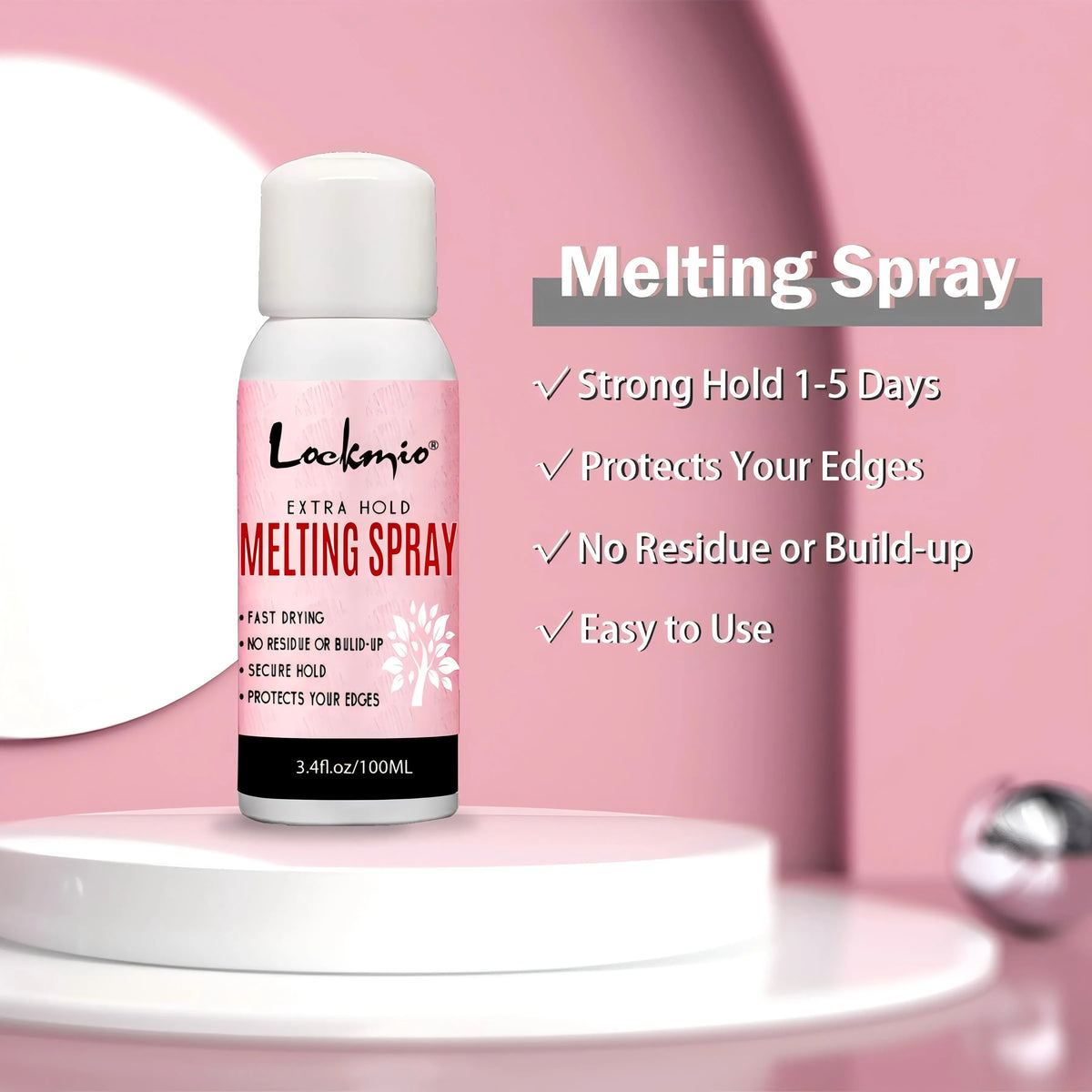 Lace Melting Spray Wig Adhesive Invisible Wig Glue for Toupee Front Closure Natural Hairline Styling Wax Bangs Edge Control Gel