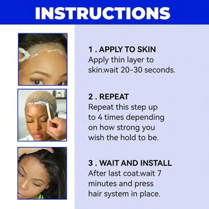Lace Wig Glue & Remover, Strong Hold Adhesive for Wigs, Toupees and Closures