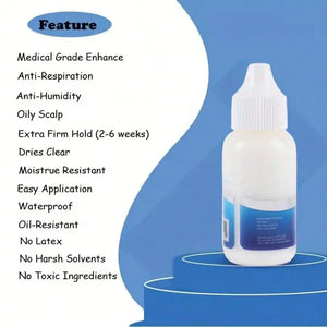 Lace Wig Glue & Remover, Strong Hold Adhesive for Wigs, Toupees and Closures