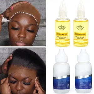 Lace Wig Glue & Remover, Strong Hold Adhesive for Wigs, Toupees and Closures
