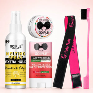 Lace Wig Melting Spray, Waterproof Invisible Lace Glue, Wig Bonding Adhesive with Brush and Accessories Sets