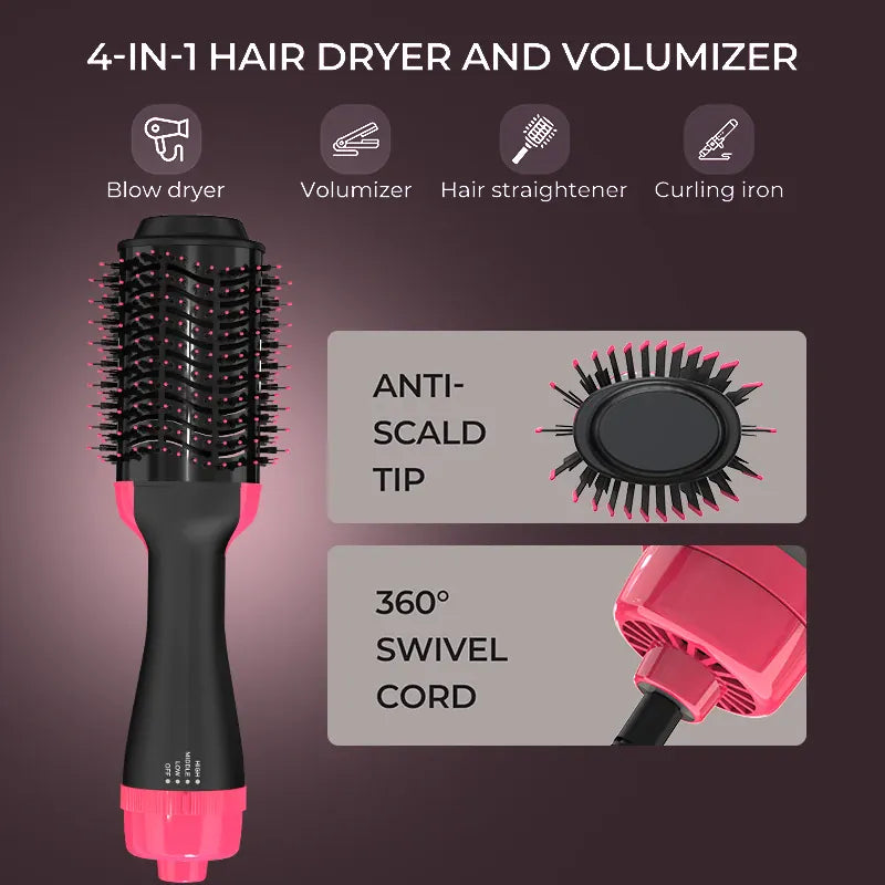 LISAPRO 2 IN 1 One Step Hair Dryer and Volumizer Hair Straightener Hot Air Brush Hair Curler Hair Beauty and Health Styling