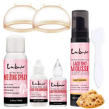 LOCKMIO Wig Installation Kit Frontal Melting Spray Quick-Drying Lace Tint Mousses Waterproof Hair Adhesive with Glue Remover Set