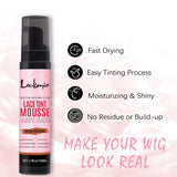 LOCKMIO Wig Installation Kit Frontal Melting Spray Quick-Drying Lace Tint Mousses Waterproof Hair Adhesive with Glue Remover Set