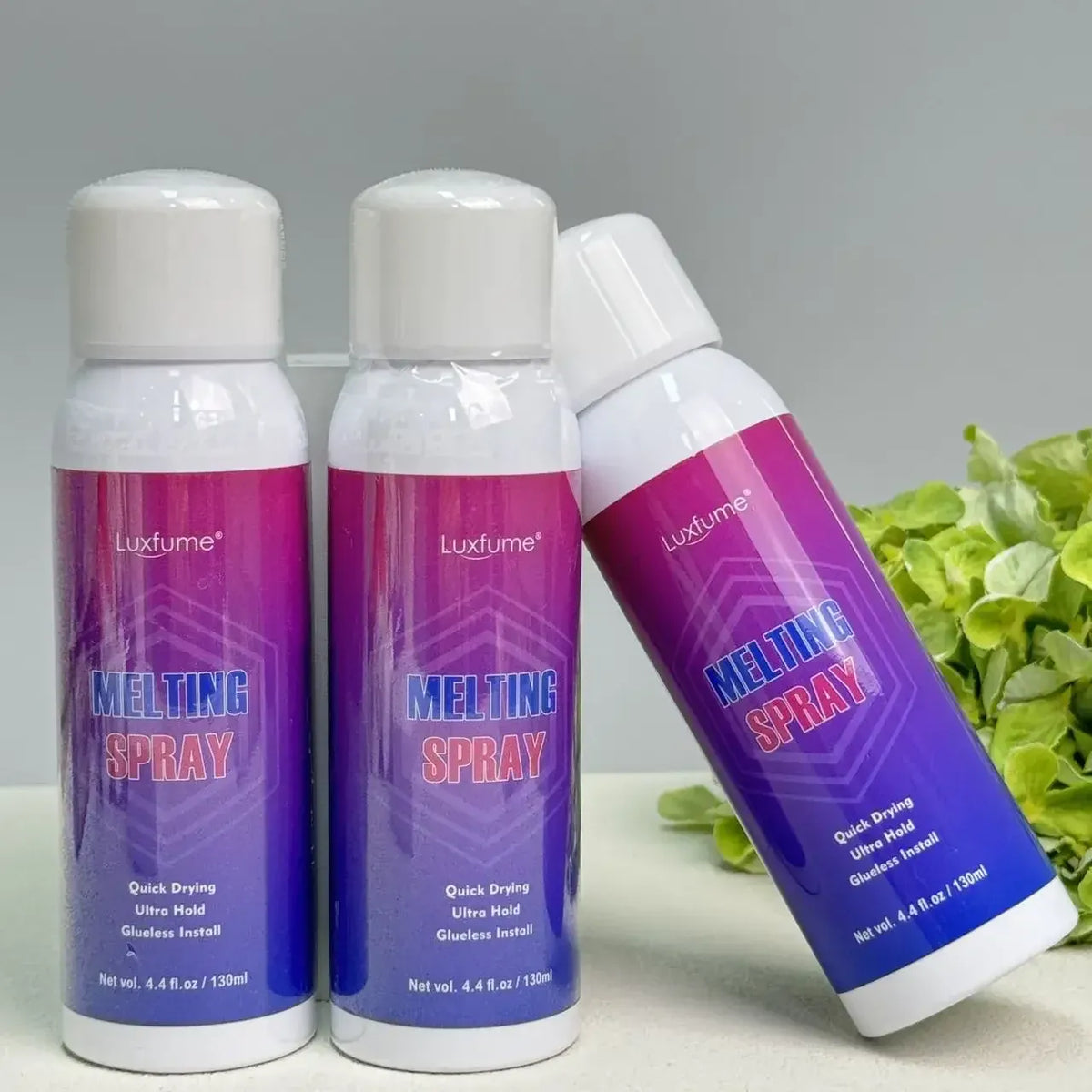 Luxfume strong hold lace melting spray adhesive for wigs and hair extensions by HSF Marketplace