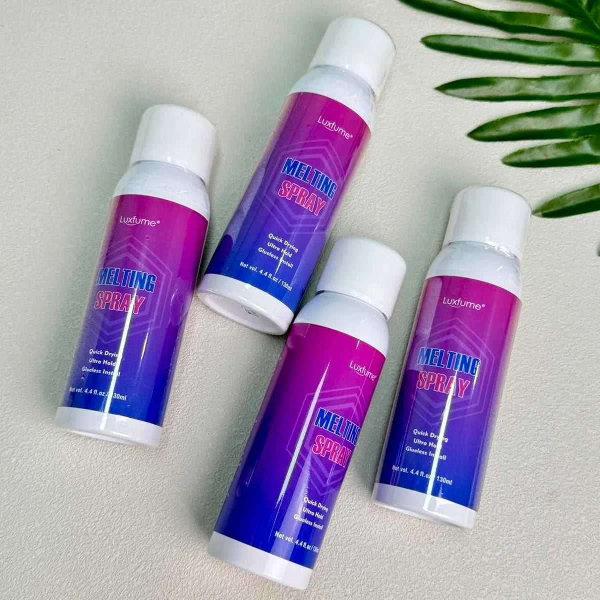 Luxfume strong hold lace melting spray adhesive for wigs and hair extensions by HSF Marketplace