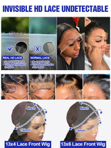 Luxurious Silky Long Straight Glueless Full Lace Front Human Hair Wigs For Women Brazilian Raw Virgin 13x4 13x6 Transparent Lace Frontal Wig 40 42 Inch 300 Density Ultra Smooth Straight Pre Plucked Hairline With Natural Baby