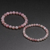 Madagascar Natural Rose Quartz Bead Bracelet Women Girls Fashion Stone Handmade Strength Yoga Healing Energy Jewelry Gift