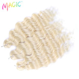 Magic 24Inch 3PCS Loose Wave Synthetic Crochet Hair Bundles Copper Red Heat Resistant Hair Extensions For Women Braiding Styling
