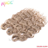 Magic 24Inch 3PCS Loose Wave Synthetic Crochet Hair Bundles Copper Red Heat Resistant Hair Extensions For Women Braiding Styling