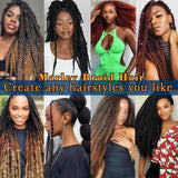 Marley Twist Braiding Hair Pre Stretched 1- 6 Packs Ombre Afro Kinky Curly Crochet Hair for Faux Locs Jumbo Marley Twists Hair