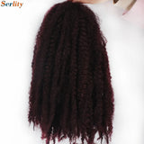 Marley Twist Braiding Hair Pre Stretched 1- 6 Packs Ombre Afro Kinky Curly Crochet Hair for Faux Locs Jumbo Marley Twists Hair