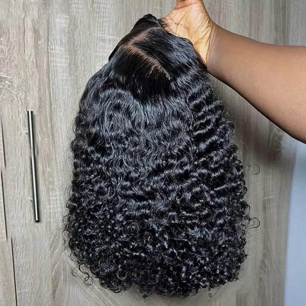 (Libertas) Kinky Curly Human Hair Wig 13x4 Lace Front Natural Hairline for Full, Voluminous Curls