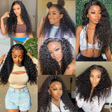 (Libertas) Kinky Curly Human Hair Wig 13x4 Lace Front Natural Hairline for Full, Voluminous Curls