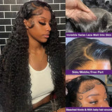 (Libertas) Kinky Curly Human Hair Wig 13x4 Lace Front Natural Hairline for Full, Voluminous Curls