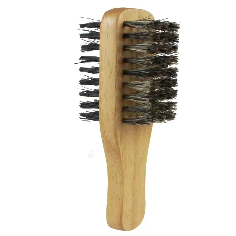 Men Boar Bristle Hair Brush  Natural Wooden Wave Brush for Male, Styling Beard Hairbrush for Short,Long,Thick,Curly,Wavy Hair