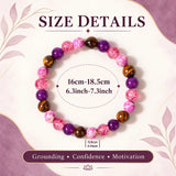 Menopause intention bracelet with Tiger’s Eye, purple agate, and pink jasper beads by HSF Marketplace