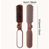 Mini Hair Brush Folding Massage Comb Head Massage Anti-Static Portable Travel Hair Brush Girl Hair Combs With Mirror