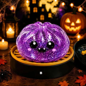 Mini Halloween Squishy Squeeze Toy, 55mm Soft Stress Relief Fidget Figurine for Desk Decor