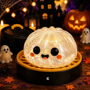 Mini Halloween Squishy Squeeze Toy, 55mm Soft Stress Relief Fidget Figurine for Desk Decor
