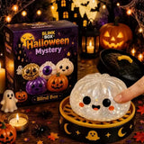 Mini Halloween Squishy Squeeze Toy, 55mm Soft Stress Relief Fidget Figurine for Desk Decor