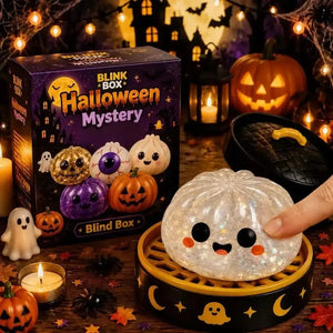 Mini Halloween Squishy Squeeze Toy, 55mm Soft Stress Relief Fidget Figurine for Desk Decor