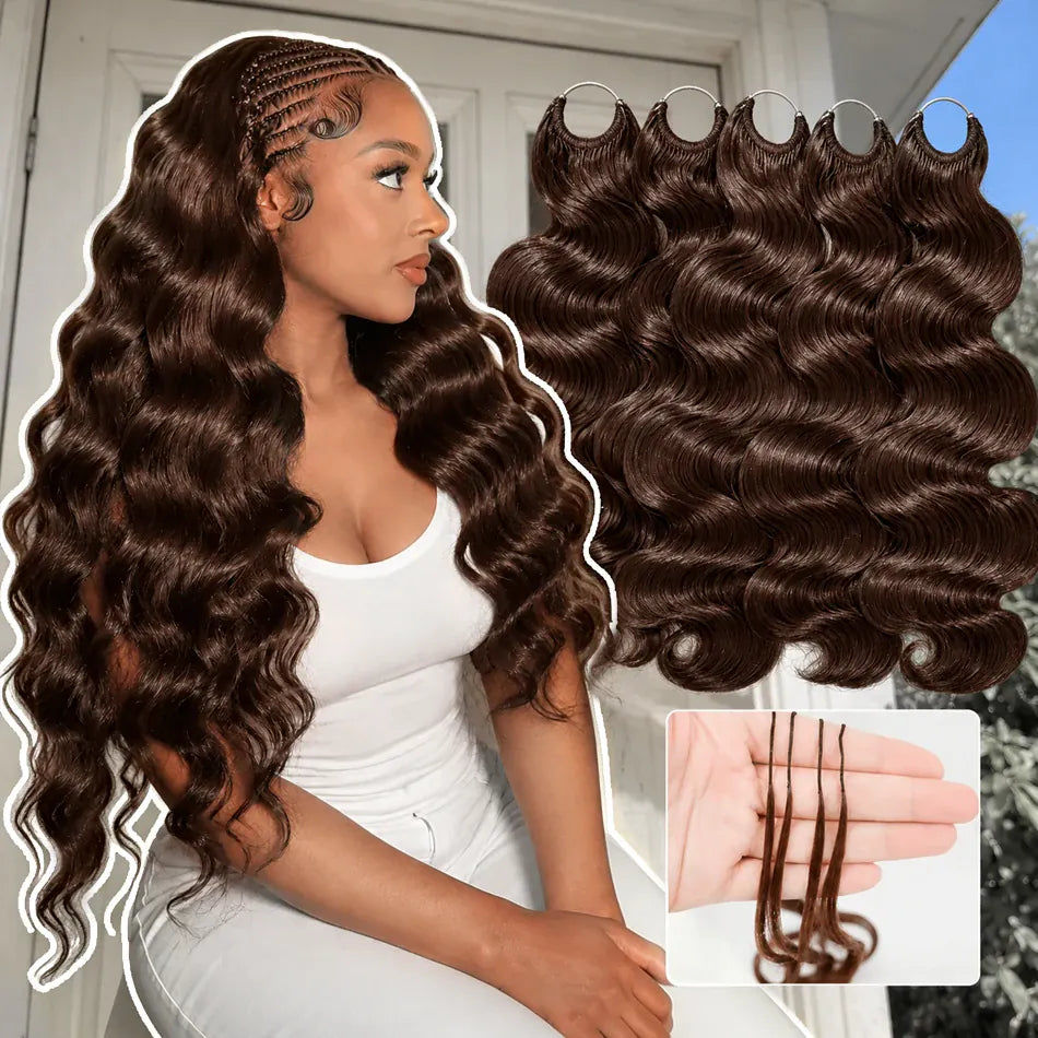 Miracle Knot Feathered Crochet Human Hair For Braiding Boho Braids 100%Raw Human Hair Burmese Curly Human Crochet Hair Extension