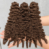 Miracle Knot Feathered Crochet Human Hair For Braiding Boho Braids 100%Raw Human Hair Burmese Curly Human Crochet Hair Extension