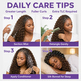 Miracle Knots Chocolate Brown Deep Wave Crochet Human Hair Extensions Lightweight Pre Separated Feather Crochet Braiding Hair Knotless Boho Style