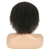 Afro Kinky Curly Human Hair Wig with Bangs Glueless Wear and Go Mongolian Remy Hair Short Style
