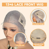 Moonlass Meteorite Ash Blonde Kinky Curly 100% Human Hair Wig Hair Confidence Boost 13x6 Upgrade Nude Lace Wigs 210% Density Wig