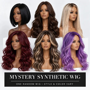 Mystery Synthetic Wig – One Random Wig in a Surprise Style & Color