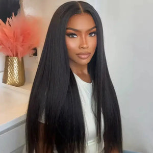 (Myth Jaded) Straight Human Hair HD Lace Front Wig 13x4 or 13x6, Brazilian Hair, 200% Density, Pre-Plucked, 18–46 Inch