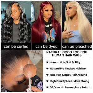 (Myth Jaded) Straight Human Hair HD Lace Front Wig 13x4 or 13x6, Brazilian Hair, 200% Density, Pre-Plucked, 18–46 Inch