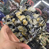 Natural 10x10mm square Shape Faceted Stone Orange Garnet Citrine Agate Amethyst Bracelets Bangles Energy for Women Wholesale