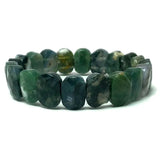 Natural 10x14mm Oval Shape Faceted Beads Elastic Cord Stone Crystal Opal Obsidian Amethyst Bracelets Bangles Femme for Women