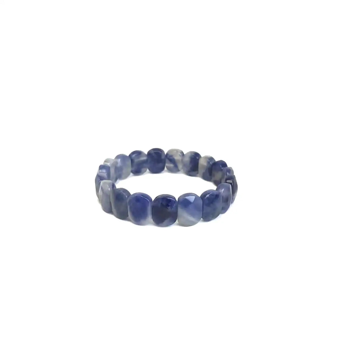 Natural 10x14mm Oval Shape Faceted Beads Elastic Cord Stone Crystal Opal Obsidian Amethyst Bracelets Bangles Femme for Women