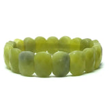 Natural 10x14mm Oval Shape Faceted Beads Elastic Cord Stone Crystal Opal Obsidian Amethyst Bracelets Bangles Femme for Women
