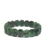 Natural 10x15mm Faceted Flashing Stone Beads Bracelets Handmade Reiki Healing Meditation Bangles Elastic Rope Couple Jewelry