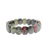 Natural 10x15mm Faceted Flashing Stone Beads Bracelets Handmade Reiki Healing Meditation Bangles Elastic Rope Couple Jewelry