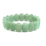 Natural 10x15mm Faceted Flashing Stone Beads Bracelets Handmade Reiki Healing Meditation Bangles Elastic Rope Couple Jewelry