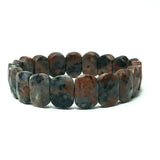 Natural 10x15mm Faceted Flashing Stone Beads Bracelets Handmade Reiki Healing Meditation Bangles Elastic Rope Couple Jewelry