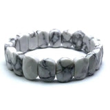Natural 10x15mm Faceted Flashing Stone Beads Bracelets Handmade Reiki Healing Meditation Bangles Elastic Rope Couple Jewelry