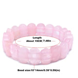 Natural 10x15mm Faceted Flashing Stone Beads Bracelets Handmade Reiki Healing Meditation Bangles Elastic Rope Couple Jewelry